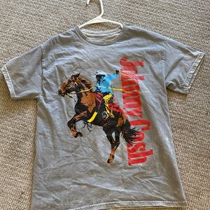 Unisex Gray Johnny Cash Graphic T-Shirt